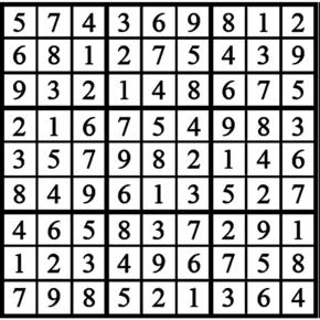 Answers to Previous Sudoku Puzzle