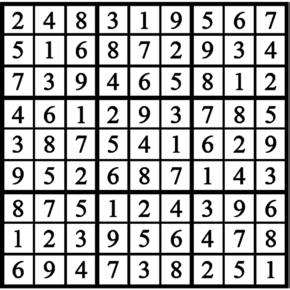 Answers to Previous Sudoku Puzzle