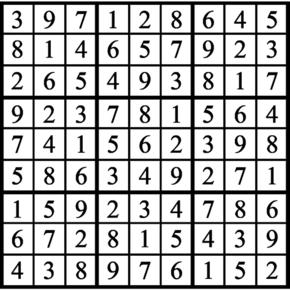 Answers to Previous Sudoku Puzzle