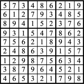 Answers to Previous Sudoku Puzzle