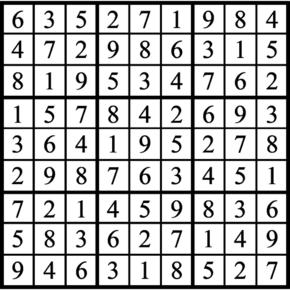 Answers to Previous Sudoku Puzzle