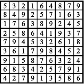 Answers to Previous Sudoku Puzzle