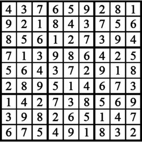 Answers to Previous Sudoku Puzzle