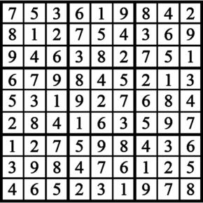 Answers to Previous Sudoku Puzzle