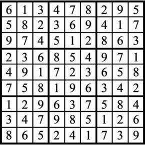 Answers to Previous Sudoku Puzzle