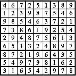 Answers to Previous Sudoku Puzzle