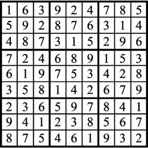 Answers to Previous Sudoku Puzzle