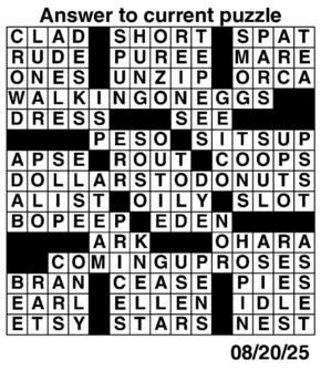 Answers to Previous Crossword