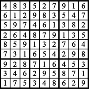 Answers to Previous Sudoku Puzzle