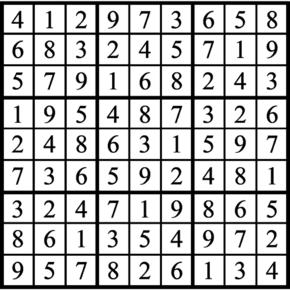 Answers to Previous Sudoku Puzzle
