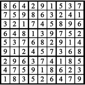 Answers to Previous Sudoku Puzzle