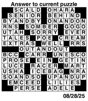 Answers to Previous Crossword