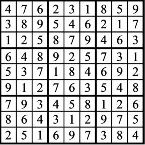 Answers to Previous Sudoku Puzzle