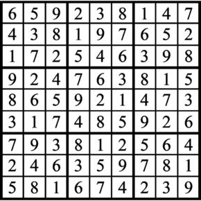 Answers to Previous Sudoku Puzzle