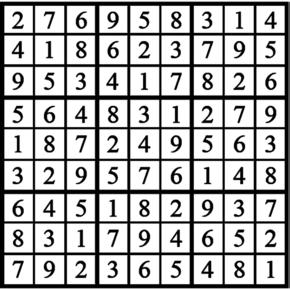 Answers to Previous Sudoku Puzzle