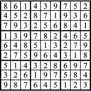 Answers to Previous Sudoku Puzzle