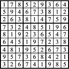 Answers to Previous Sudoku Puzzle