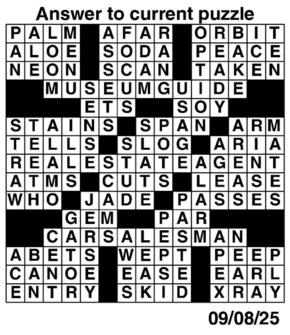 Answers to Previous Crossword