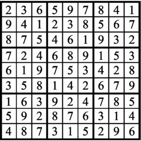 Answers to Previous Sudoku Puzzle