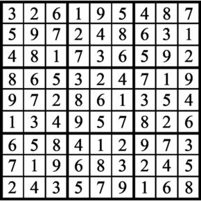 Answers to Previous Sudoku Puzzle