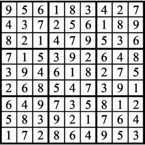 Answers to Previous Sudoku Puzzle