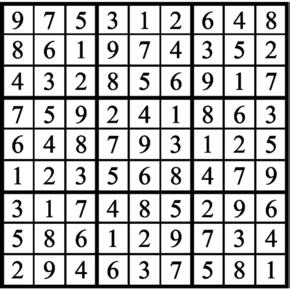 Answers to Previous Sudoku Puzzle