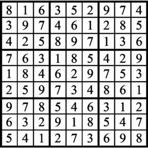 Answers to Previous Sudoku Puzzle