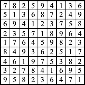 Answers to Previous Sudoku Puzzle