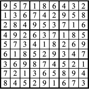 Answers to Previous Sudoku Puzzle