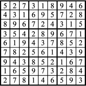 Answers to Previous Sudoku Puzzle