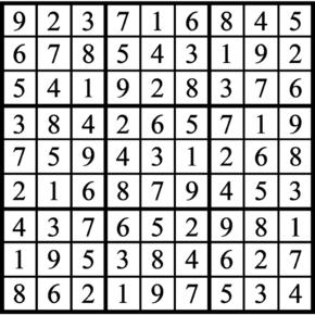 Answers to Previous Sudoku Puzzle