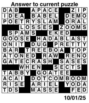 Answers to Previous Crossword