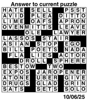 Answers to Previous Crossword