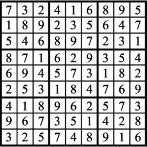 Answers to Previous Sudoku Puzzle