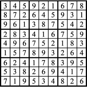 Answers to Previous Sudoku Puzzle