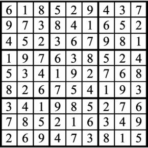 Answers to Previous Sudoku Puzzle
