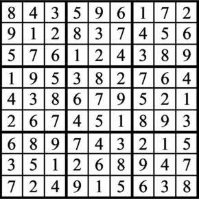 Answers to Previous Sudoku Puzzle