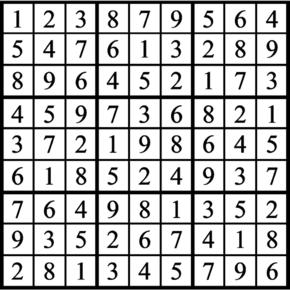 Answers to Previous Sudoku Puzzle