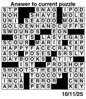 Answers to Previous Crossword