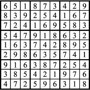 Answers to Previous Sudoku Puzzle