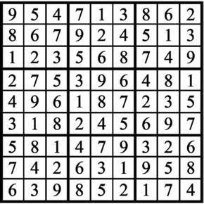Answers to Previous Sudoku Puzzle