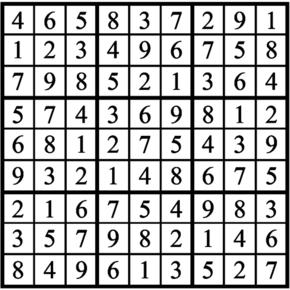 Answers to Previous Sudoku Puzzle