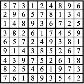 Answers to Previous Sudoku Puzzle