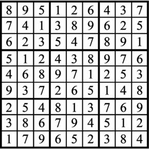 Answers to Previous Sudoku Puzzle