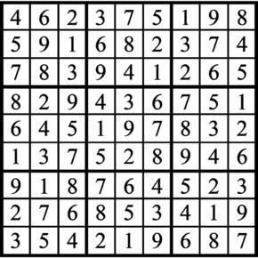 Answers to Previous Sudoku Puzzle