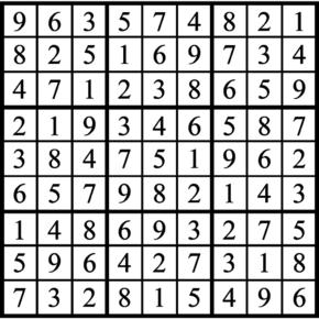 Answers to Previous Sudoku Puzzle