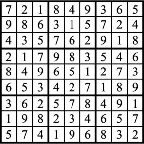 Answers to Previous Sudoku Puzzle