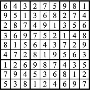 Answers to Previous Sudoku Puzzle