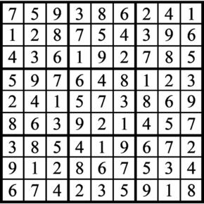 Answers to Previous Sudoku Puzzle