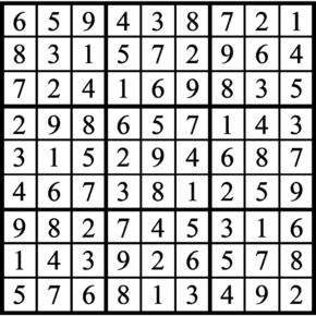 Answers to Previous Sudoku Puzzle